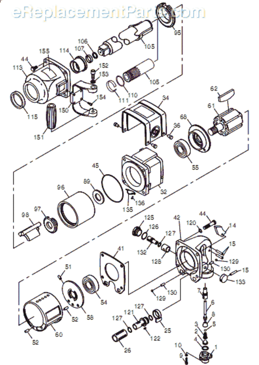 Page A Diagram and Parts List for CP897 T025379 Chicago Pneumatic Wrench